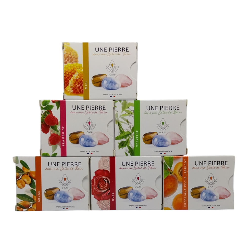 Savon 100% naturel avec une pierre minérale surprise intégrée