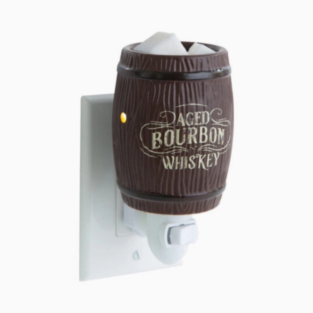 CANDLE WARMERS® - Lampe électrique BOURBON BARREL marron pour cire de soja