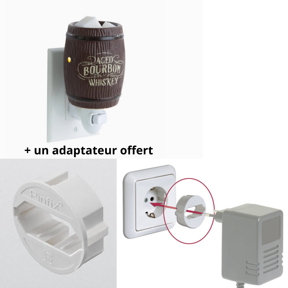 CANDLE WARMERS® - Lampe électrique BOURBON BARREL marron pour cire de soja