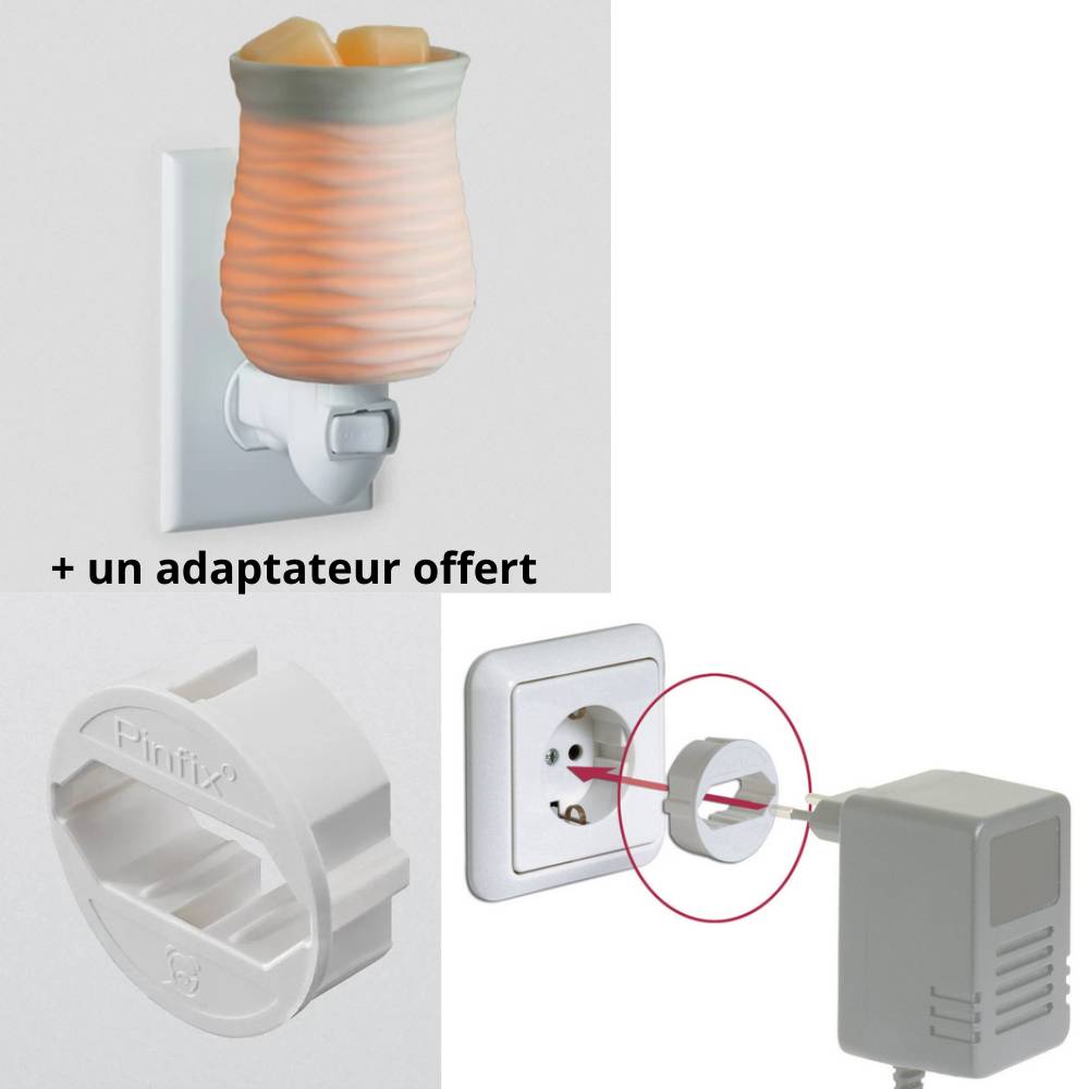 CANDLE WARMERS® - Lampe électrique HARMONY blanche pour cire de soja