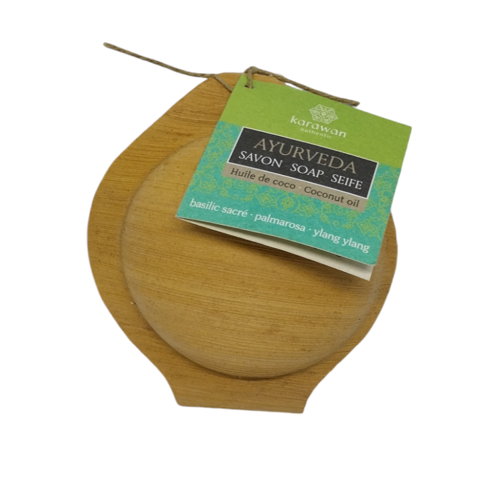 SAVON SOLIDE AYURVEDIQUE - BASILIC SACRÉ - 100g
