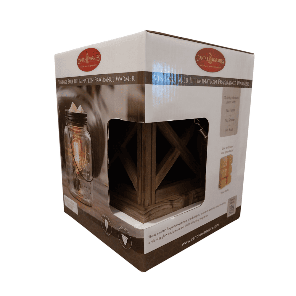 Lampe chauffe-cire parfumée électrique WALNUT & ROPE Edison - CANDLE WARMERS® Déco et Senteur du Monde