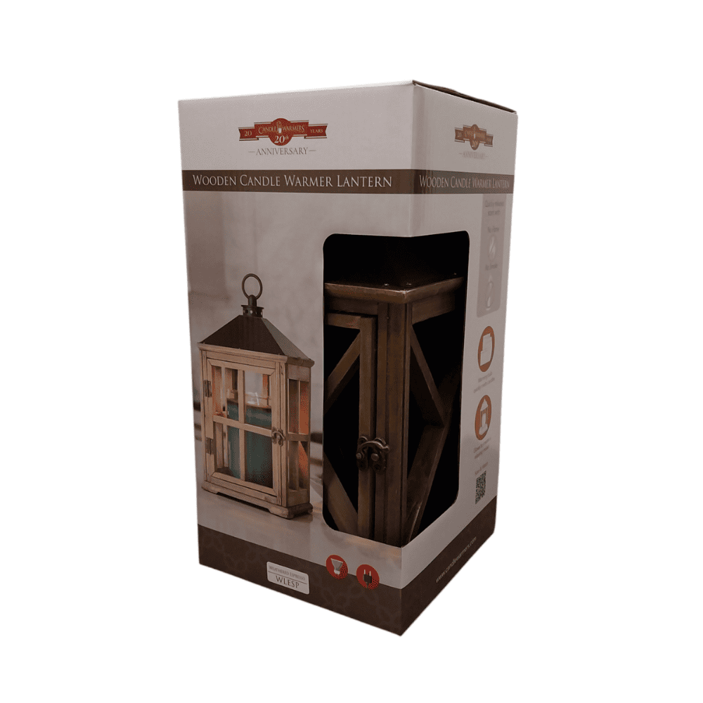 Lanterne électrique en bois espresso pour bougies parfumées CANDLE WARMERS®