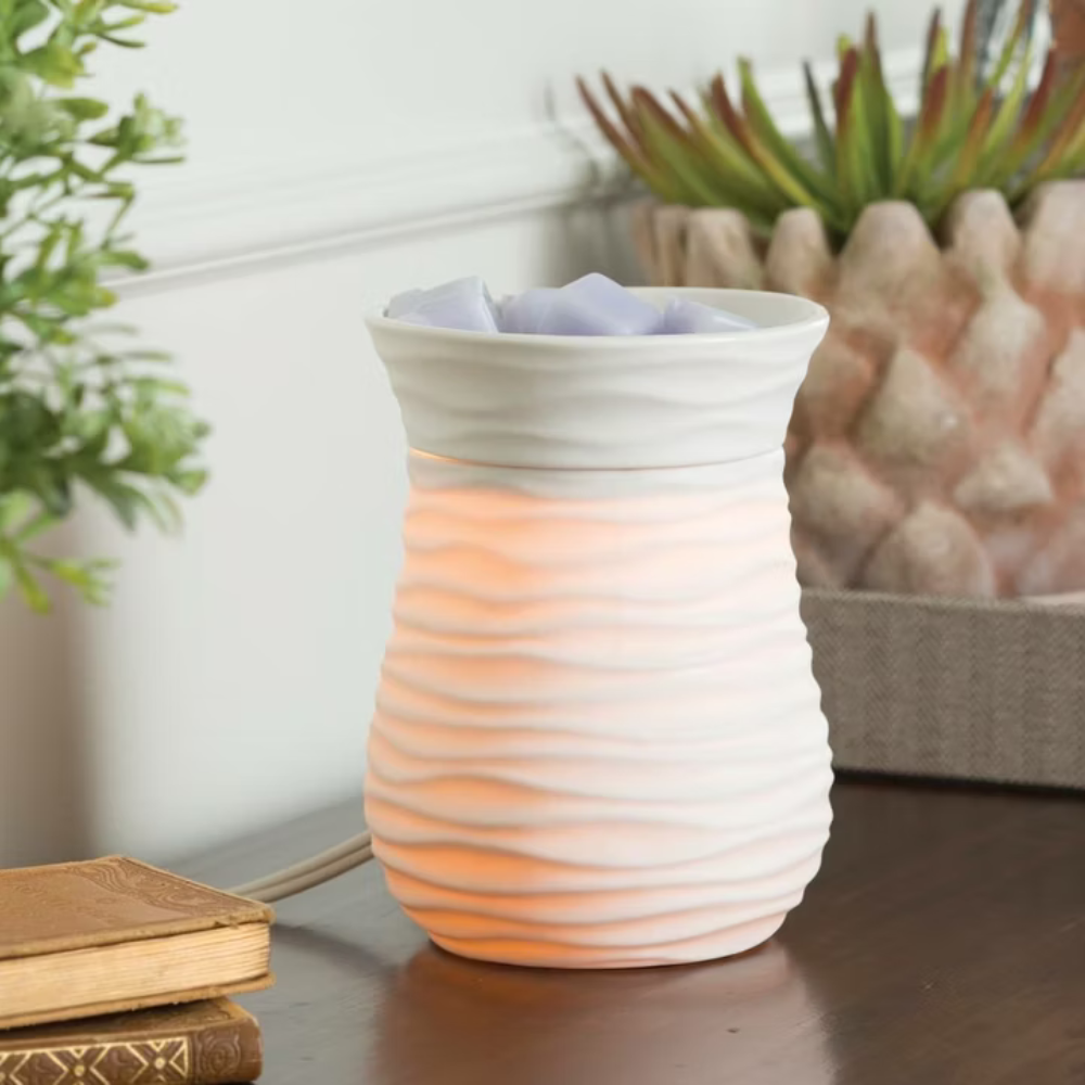 Lampe chauffe-cire parfumée électrique HARMONY blanc mat - CANDLE WARMERS®