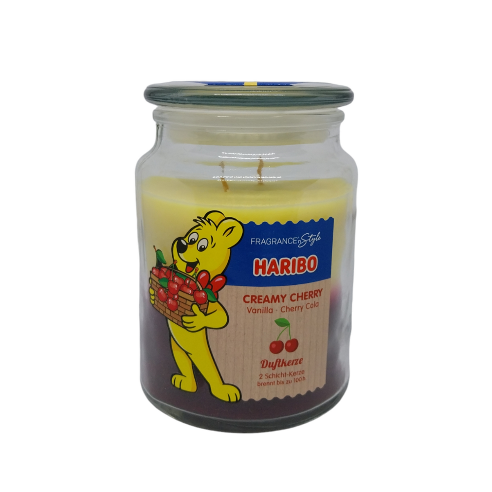 Bougie parfumée Haribo 2en1 510 g - Creamy Cherry