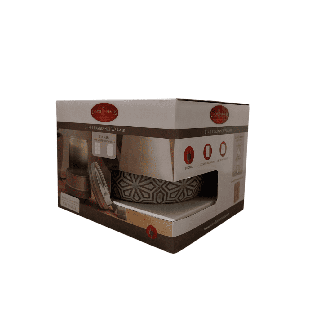 Lampe à parfum électrique 2 en 1 BRONZE GÉOMÉTRIQUE – Candle Warmers®