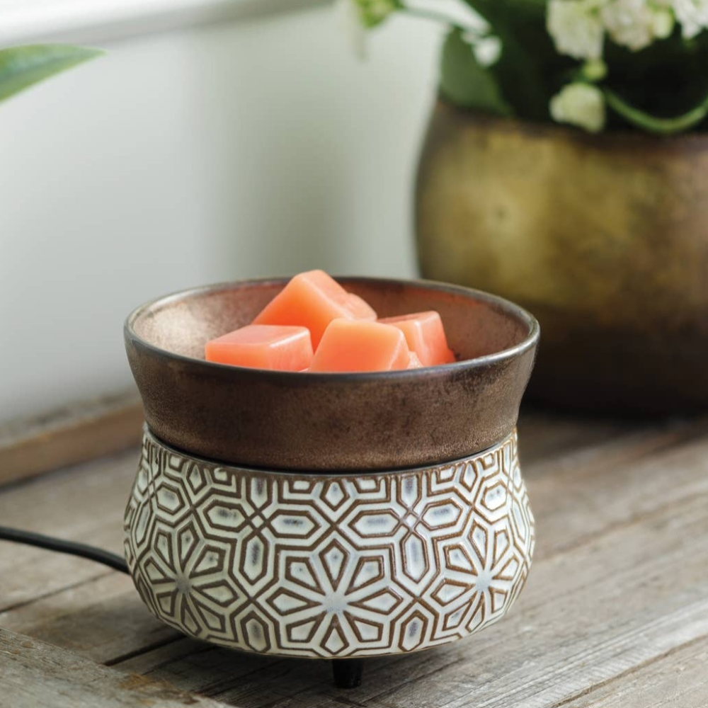 Lampe à parfum électrique 2 en 1 BRONZE GÉOMÉTRIQUE – Candle Warmers®