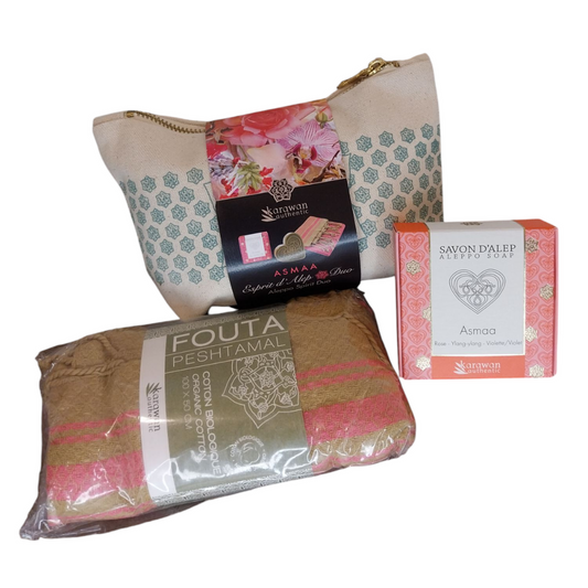 Petite trousse cadeau bien-être asmaa - esprit d'alep duo