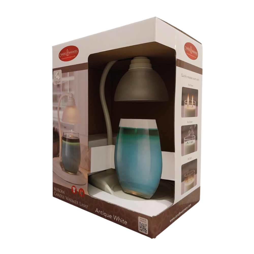 Lampe électrique Blanche AURORA pour bougies parfumées CANDLE WARMERS®