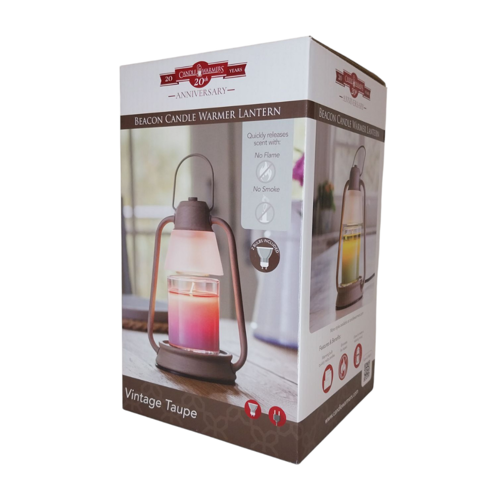 Lanterne électrique BEACON taupe pour petites bougies parfumées CANDLE WARMERS®