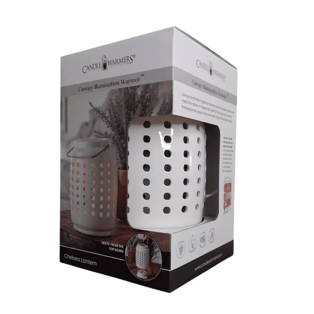 Lampe électrique chauffe-cire CANOPY CHELSEA BLANCHE - CANDLE WARMERS® Déco et Senteur du Monde
