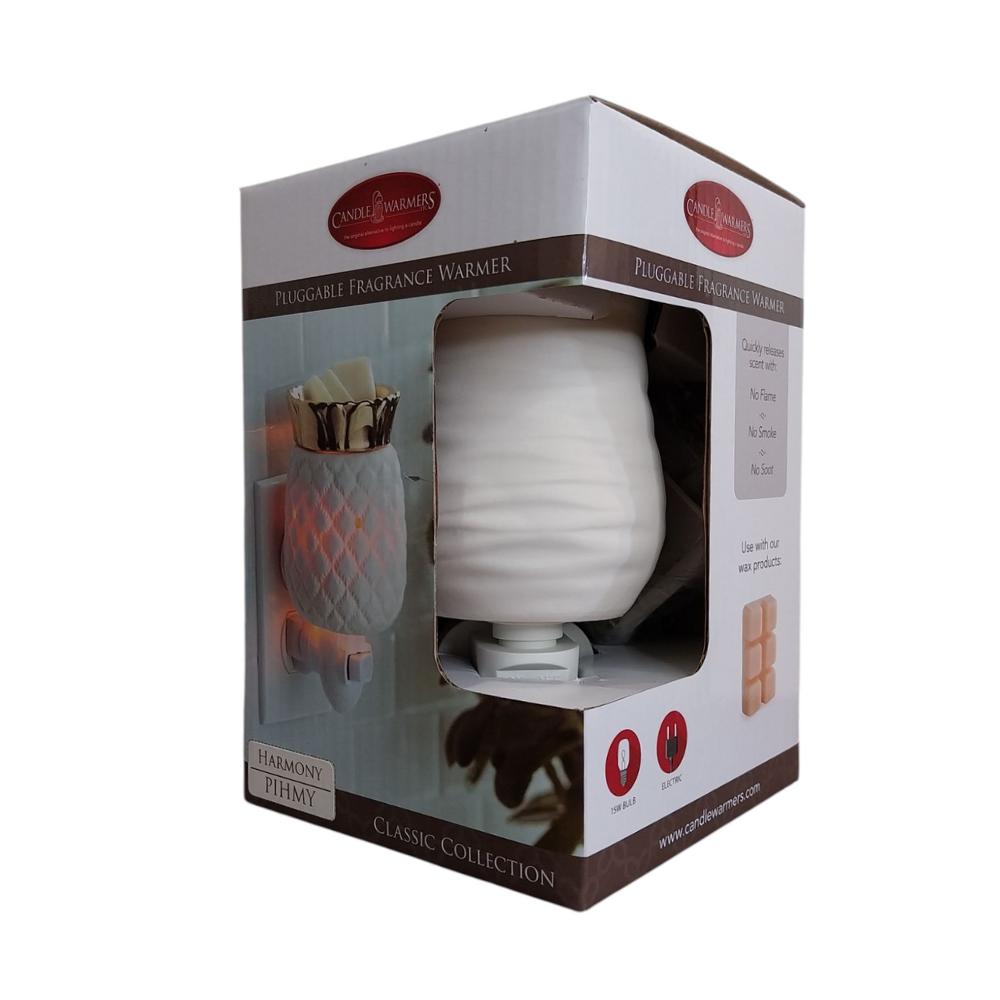 CANDLE WARMERS® - Lampe électrique HARMONY blanche pour cire de soja