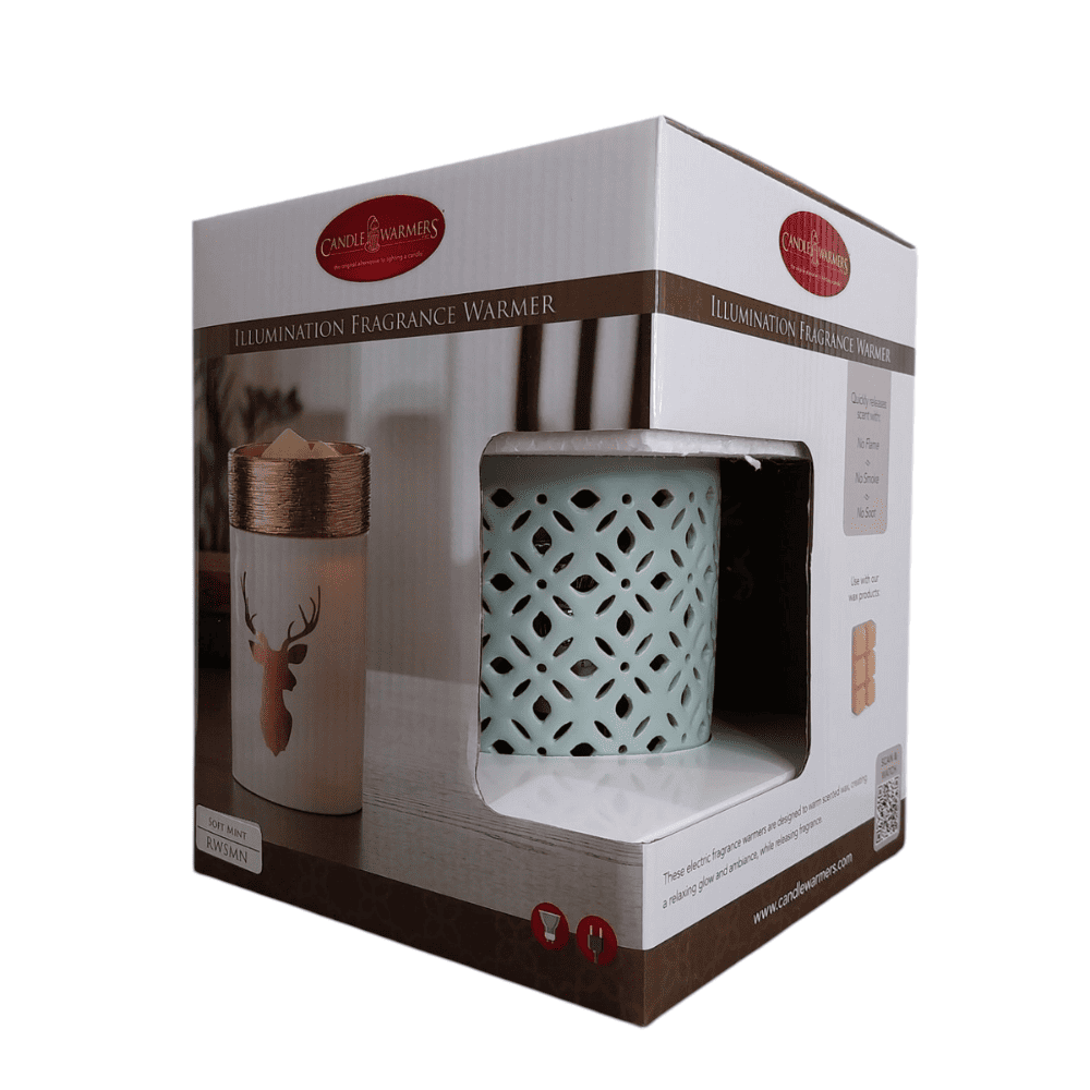 Lampe chauffe-cire parfumée électrique SOFT MINT - CANDLE WARMERS® Déco et Senteur du Monde