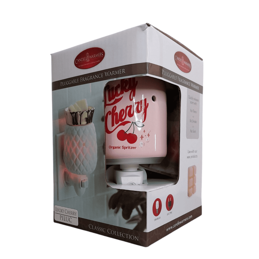 CANDLE WARMERS® - Lampe électrique LUCKY CHERRY rose pour cire de soja