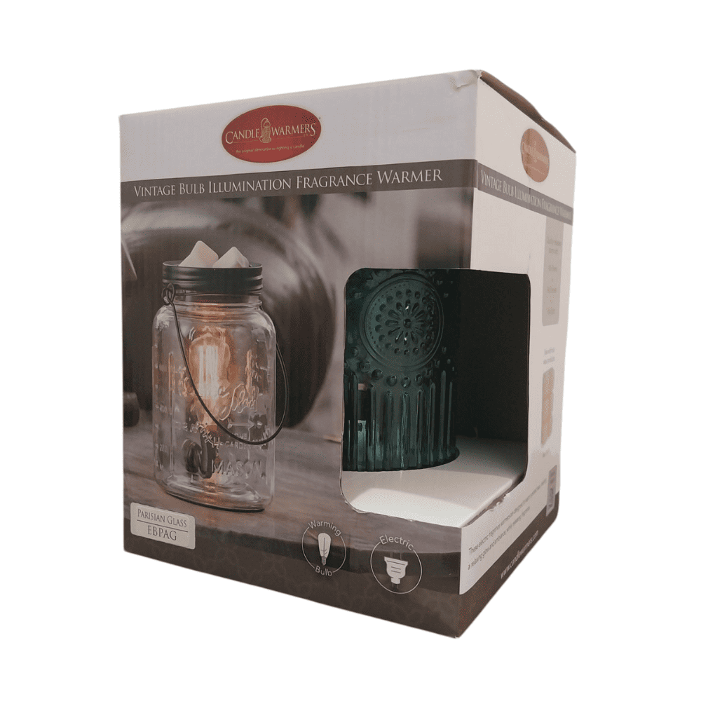 Lampe chauffe-cire parfumée électrique Edison PARISIAN turquoise - CANDLE WARMERS® Déco et Senteur du Monde