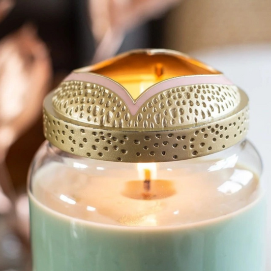 Couvercle métal pour Grandes bougies 623 g Purple River - Pastel Romance Heart