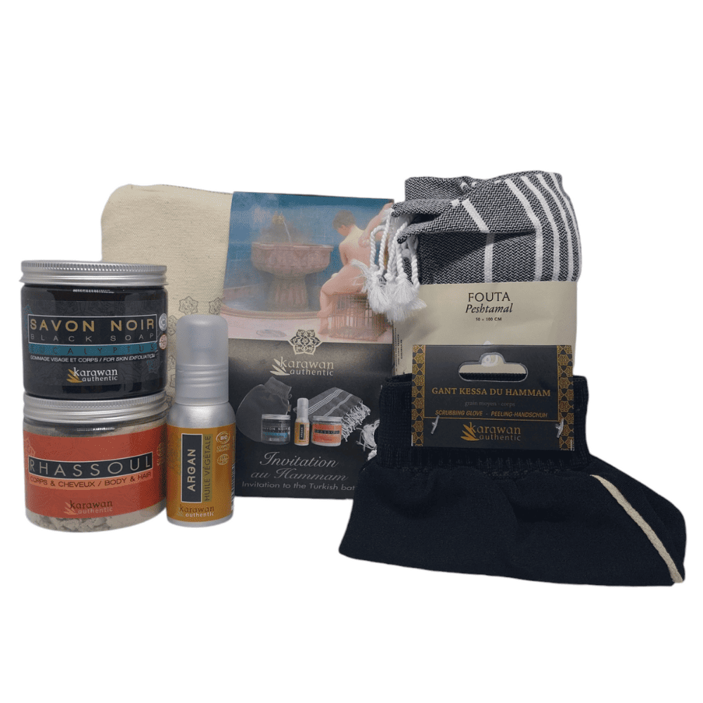 Grande trousse cadeau bien-être Invitation au Hammam Déco et Senteur du Monde
