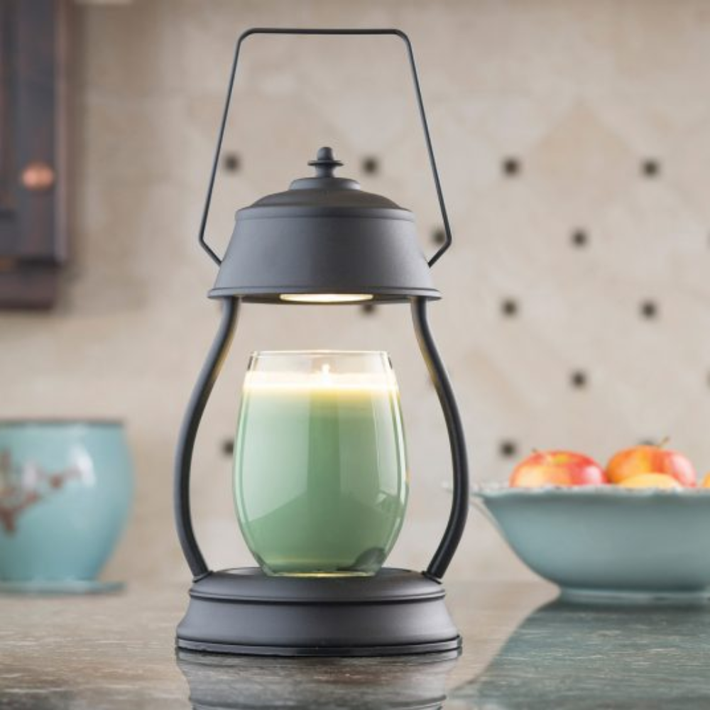 Lanterne électrique HURRICANE Métal noirs pour bougies parfumées CANDLE WARMERS®