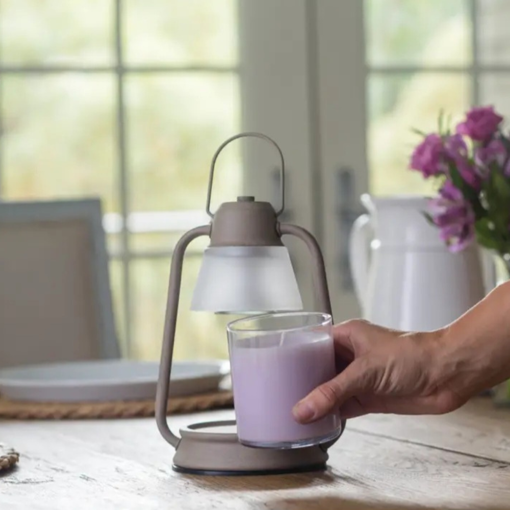 Lanterne électrique BEACON taupe pour petites bougies parfumées CANDLE WARMERS®