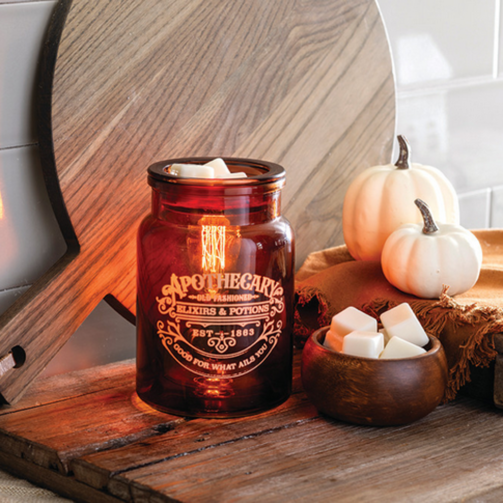 Brûleur électrique Edison Bocal d’Apothicaire avec fondant parfumé – ambiance chaleureuse et élégante
