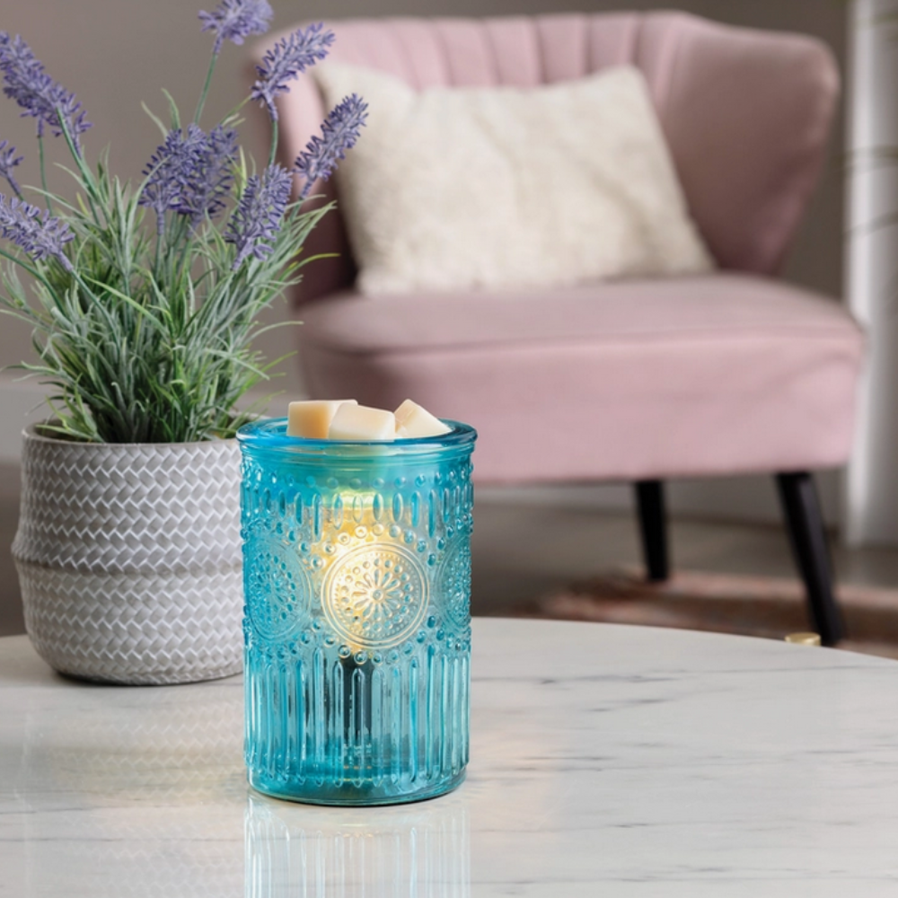 Brûleur électrique Turquoise Parisienne avec fondant parfumé – ambiance chaleureuse et élégante