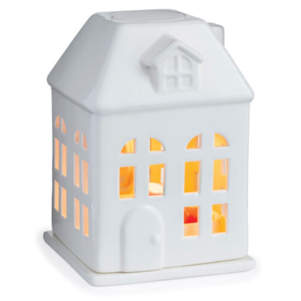 Brûleur électrique pour cire parfumée – lampe maison en porcelaine blanche