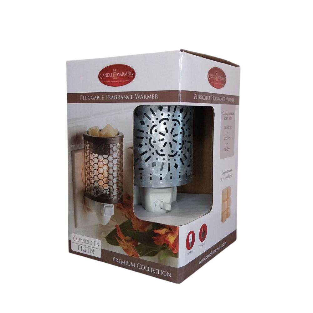 CANDLE WARMERS® - Lampe électrique GALVANIZED TIN pour cire de soja