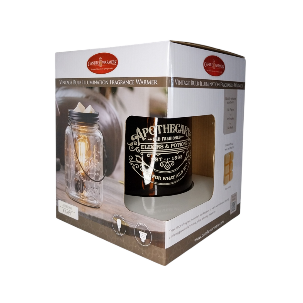 Coffret cadeau de la lampe chauffe-cire Edison Bocal d’Apothicaire – Candle Warmers