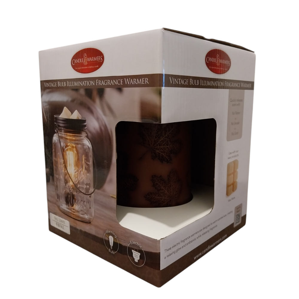 Coffret cadeau de la lampe chauffe-cire Feuilles d’Automne Edison – Candle Warmers