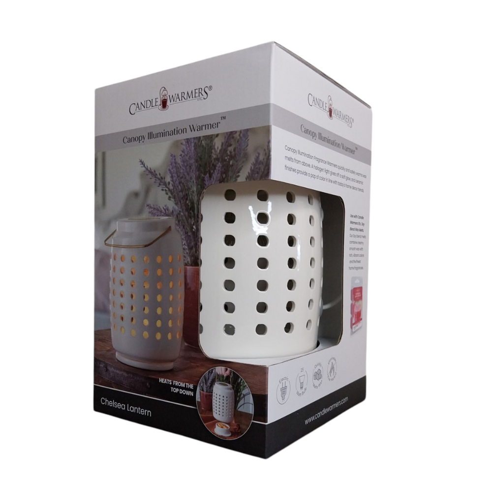 Coffret cadeau de la lampe chauffe-cire en céramique blanche – Candle Warmers