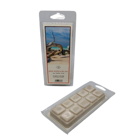 Cire parfumée de soja - Dried Wood Sea Salt Purple River 50 g