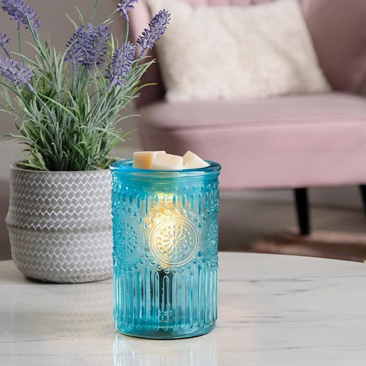 Lampe chauffe-cire parfumée électrique Edison PARISIAN turquoise - CANDLE WARMERS® Déco et Senteur du Monde