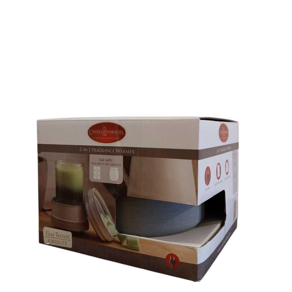 Lampe à parfum électrique 2 en 1 GRAY TEXTURE – Candle Warmers®