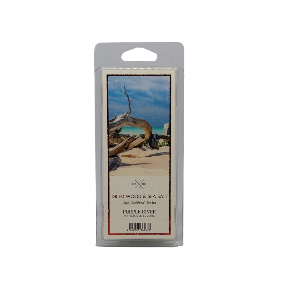 Cire parfumée de soja - Dried Wood Sea Salt Purple River 50 g