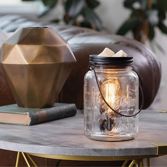 Lampe chauffe-cire parfumée électrique MASON JAR Edison - CANDLE WARMERS® Déco et Senteur du Monde