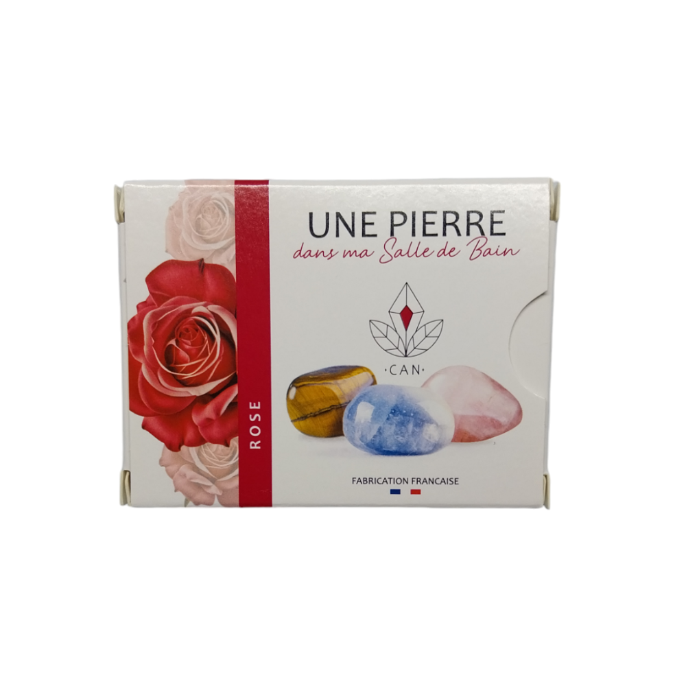 SAVON ROSE - avec pierres naturelles