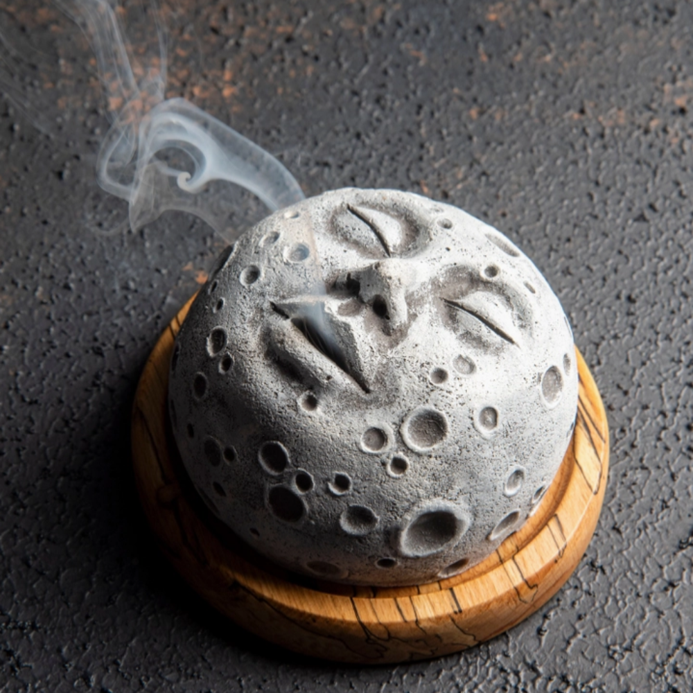 Porte-encens à reflux visage de lune