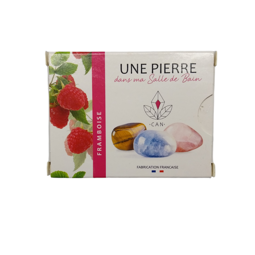 SAVON FRAMBOISE - avec pierres naturelles