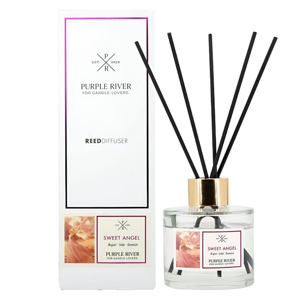 Diffuseurs de parfum à bâtonnets Purple River Sweet Angel 100 ml, diffuseur élégant pour intérieur, parfum doux et floral