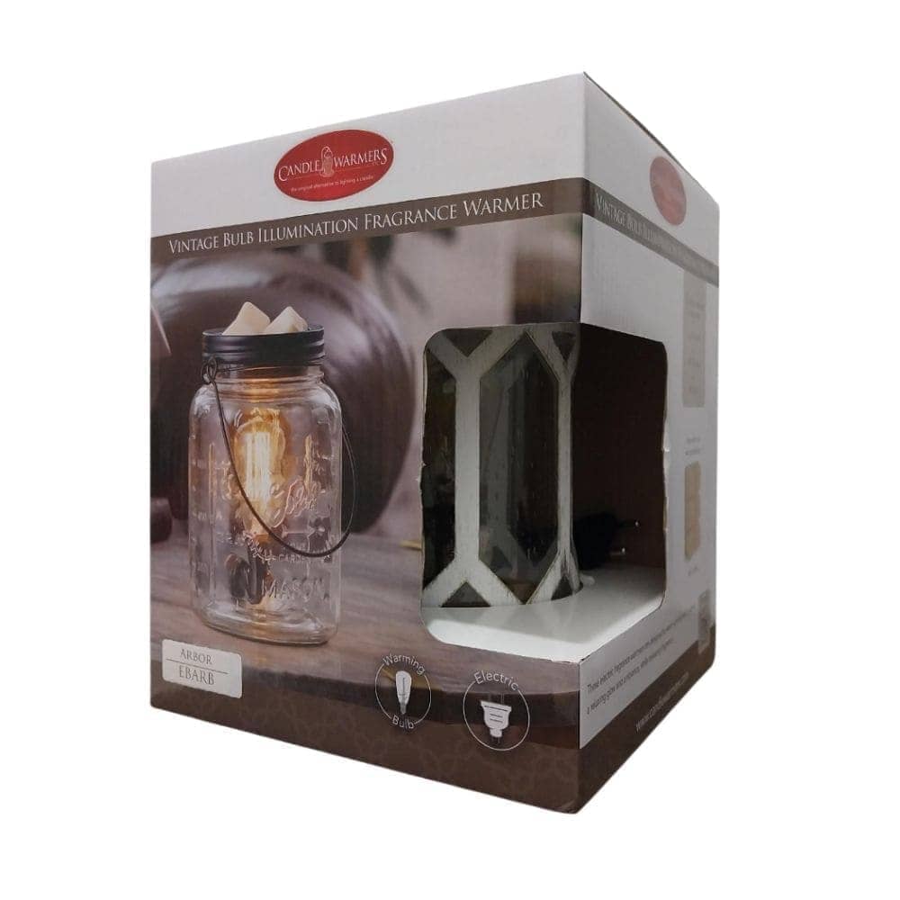 Lampe chauffe-cire parfumée électrique ARBOR Edison métal blanc CANDLE WARMERS® Déco et Senteur du Monde