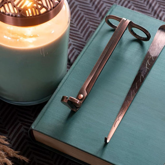Accessoires pour bougies coffret cadeau ciseaux et extincteur de bougies - Cuivre Déco et Senteur du Monde