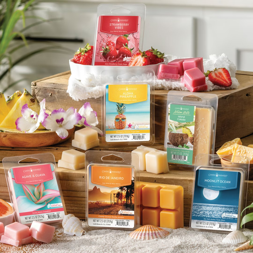 title="Profitez d’un parfum intense avec nos fondants de cire de soja Candle Warmers 70 g"