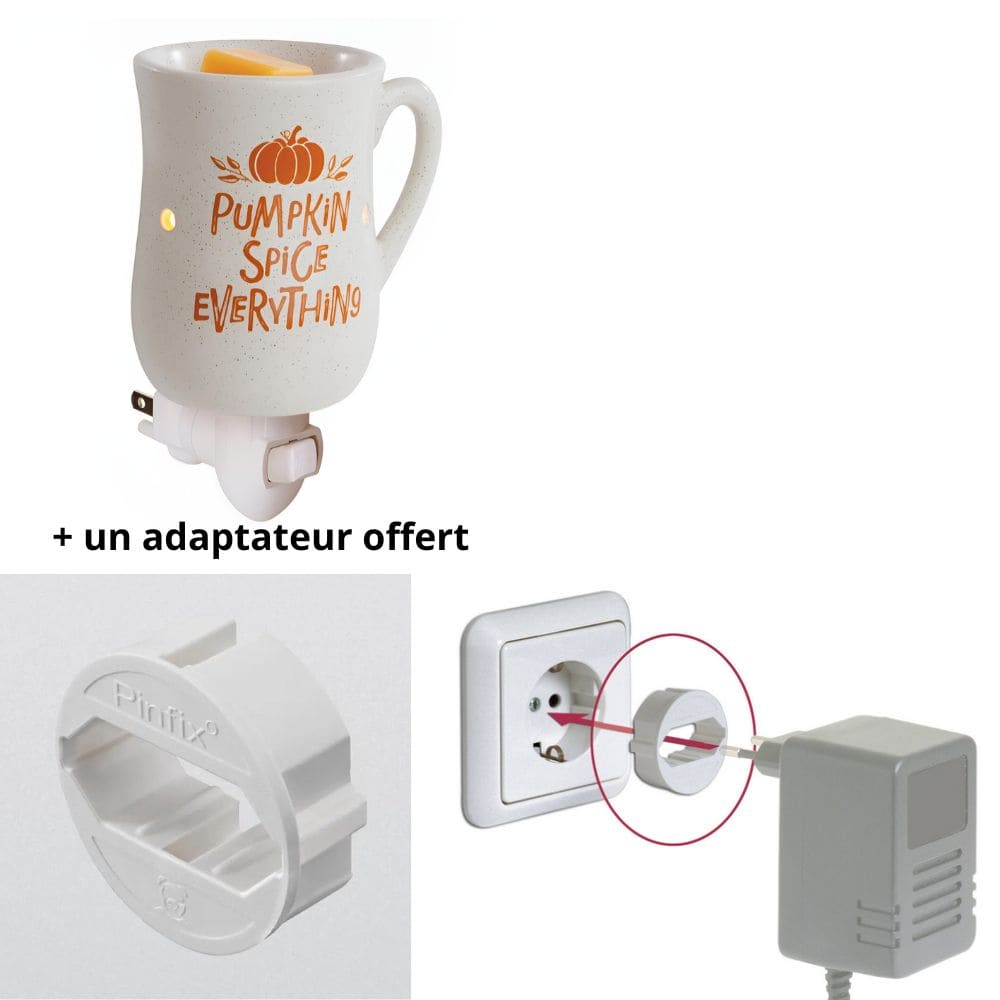 Socle de sécurité pour stabiliser la Lampe murale à parfum électrique Épices de Citrouille.
