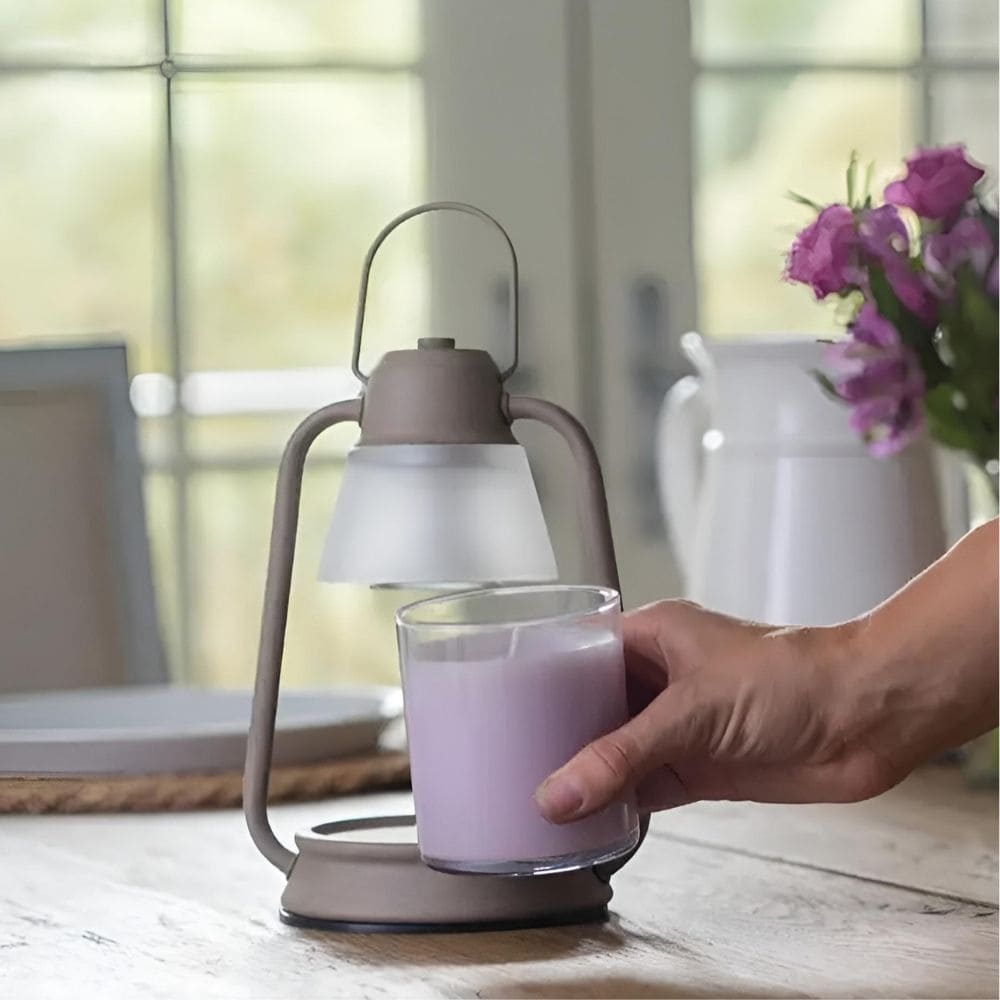 Lanterne électrique BEACON taupe pour petites bougies parfumées CANDLE WARMERS®