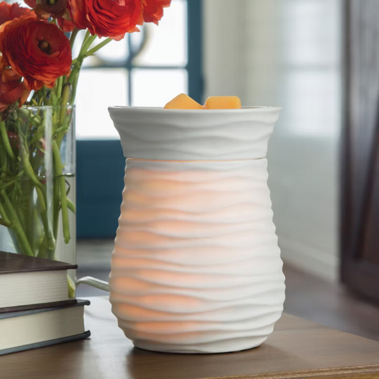 Lampe chauffe-cire parfumée électrique HARMONY blanc mat - CANDLE WARMERS®