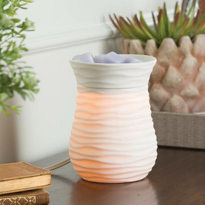 Lampe chauffe-cire parfumée électrique HARMONY blanc mat - CANDLE WARMERS®