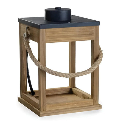 Lanterne électrique en bois et corde pour bougies parfumées CANDLE WARMERS®