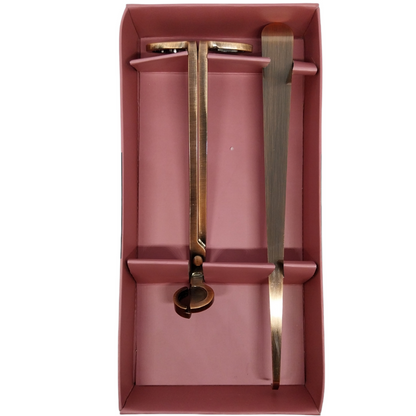 Accessoires pour bougies coffret cadeau ciseaux et extincteur de bougies - Cuivre