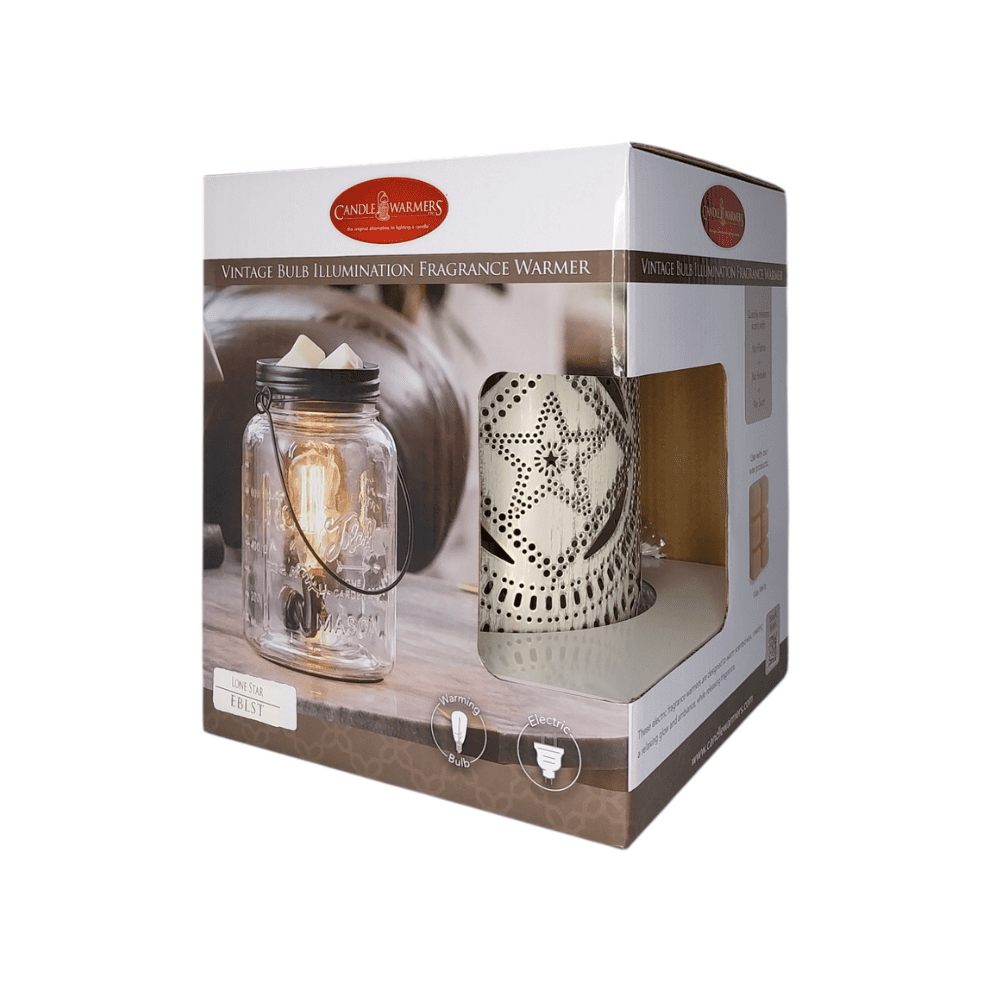 Lampe chauffe-cire parfumée électrique LONE STAR Edison - CANDLE WARMERS® Déco et Senteur du Monde