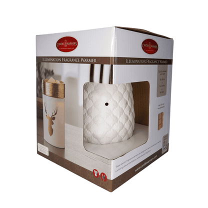 Lampe chauffe-cire parfumée électrique PINEAPPLE blanc/or - CANDLE WARMERS® Déco et Senteur du Monde